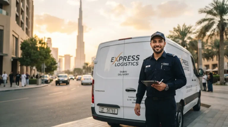 Foreign driver standing beside vehicle in Dubai, driver jobs in dubai for foreigners 2026